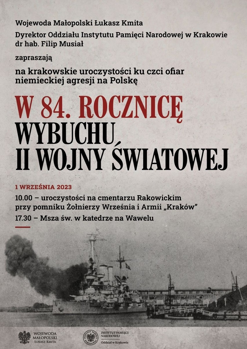 Krakowskie uroczystości w 84. rocznicę wybuchu II wojny...