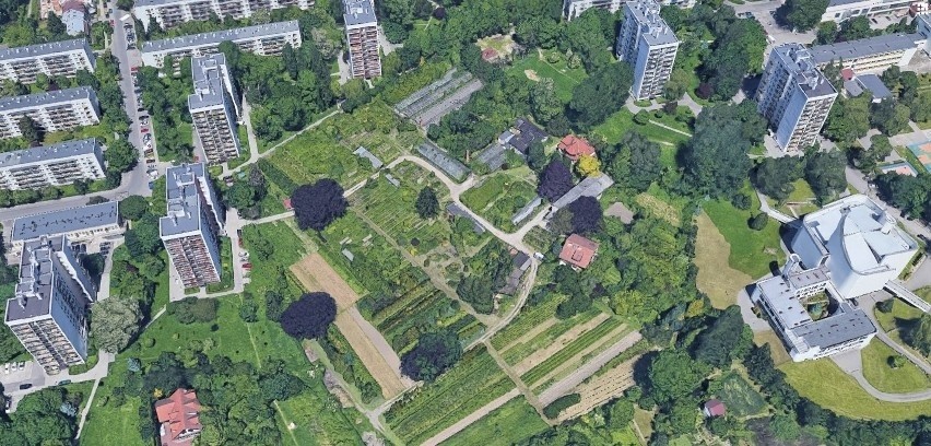 Południowa część osiedla Podwawelskiego i teren "ogrodnika"