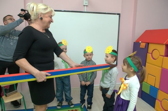 Maria Gilewska, dyrektor przedszkola pasowała przedszkolaków