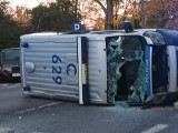 Jest nagranie z wypadku radiowozu z samochodem osobowym w Bydgoszczy [wideo]