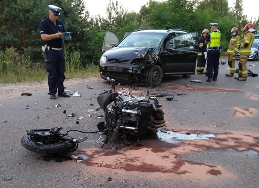 Sochonie. Wypadek motocyklisty na ulicy Dworskiej. Miał...