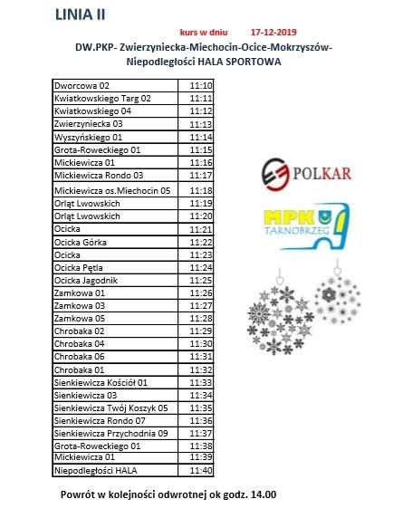 Miejska wigilia w Tarnobrzegu we wtorek 17 grudnia. Autobusy dowiozą i odwiozą za darmo 