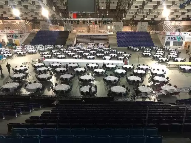 Tak wygląda Netto Arena w piątek przed wieczorną imprezą.