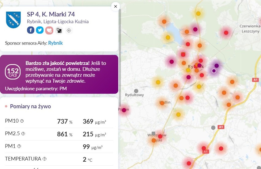 Smog w Śląskiem znów na bardzo wysokim poziomie 17 grudnia...