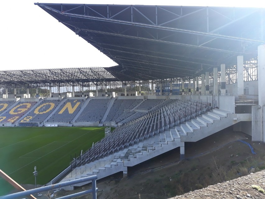 Tak wyglądało na budowie stadionu 18 października 2020 r.