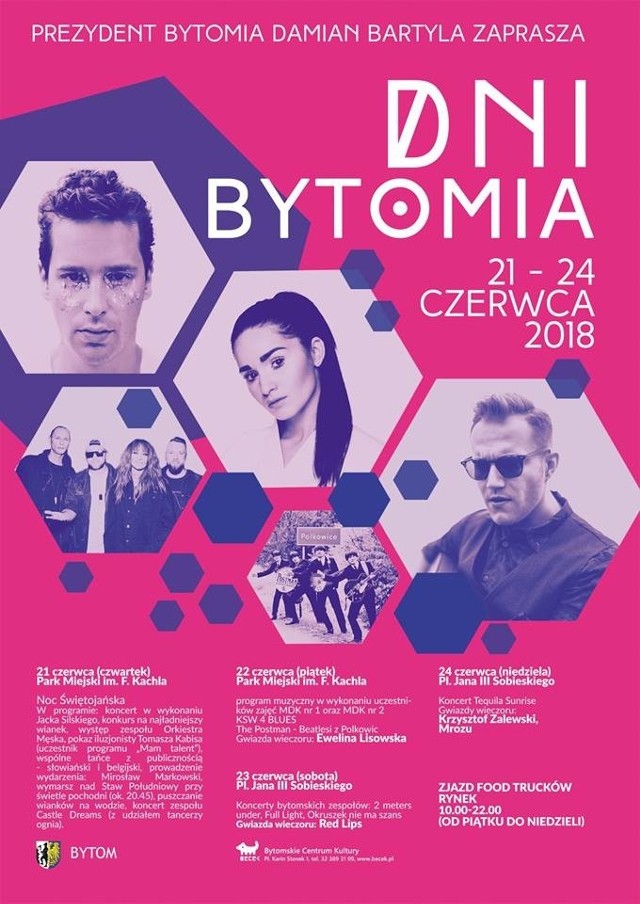 Dni Bytomia 2018 będą obchodzone 21 - 24 czerwca