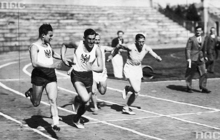 A to już zawody lekkoatletyczne Wrocław-Poznań w 1935 roku