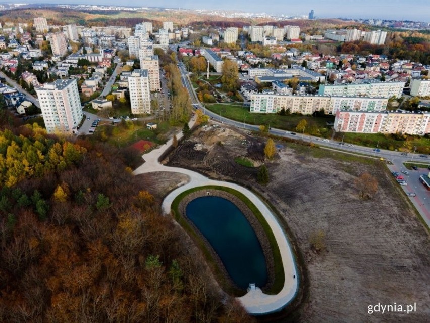 Nowy zbiornik retencyjny uruchomiony na Witominie. Mieszkańcy będą mogli tam odpocząć