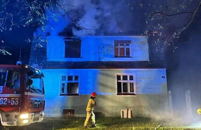 Pożar domu jednorodzinnego w Budoradzu w gminie Gubin.