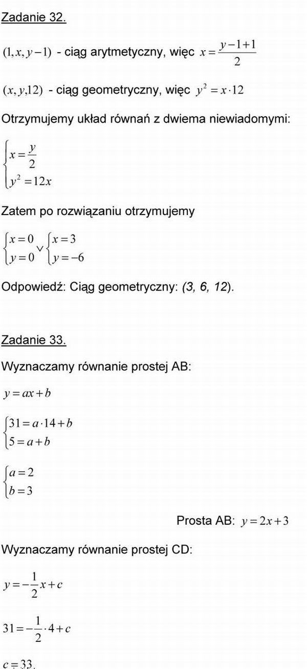 Matura próbna 2011. Matematyka
