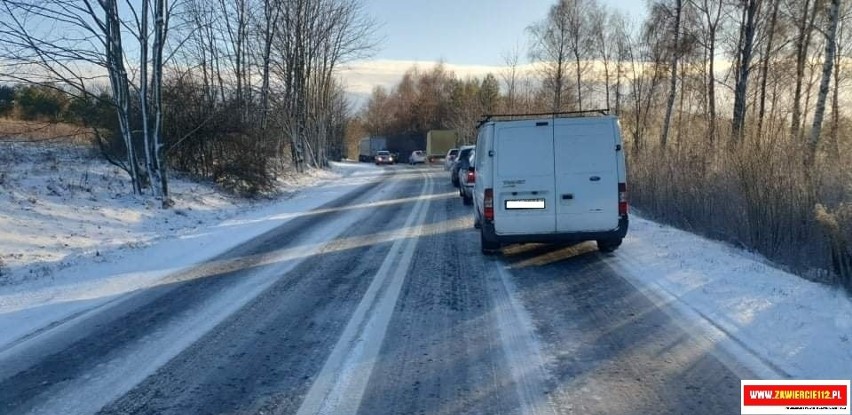 Trudne warunki na drogach Jury Krakowsko-Częstochowskiej....