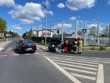 Wypadek na skrzyżowaniu ul. Legionów z Trasą Prezydenta Raczkiewicza w Toruniu. Motocyklista trafił do szpitala