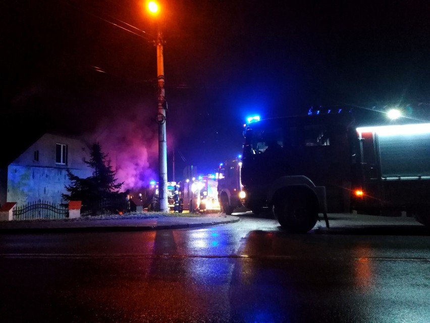 W akcji w Skrzyszowie wzięli udział m.in. strażacy z OSP...