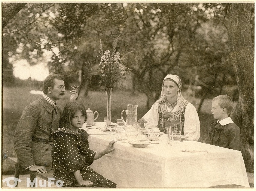 Lucjan Rydel z rodziną, fot. nieznany, Kraków, 1908-1912, z...