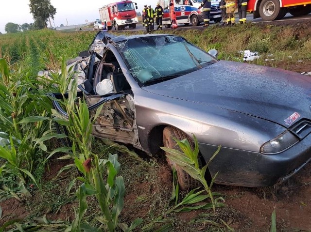 Jedna osoba zginęła w wypadku, do którego doszło w czwartek nad ranem pod Lesznem. Na drodze miedzy Włoszakowicami a Boszkowem samochód marki Alfa Romeo wypadł z drogi i uderzył w drzewo.