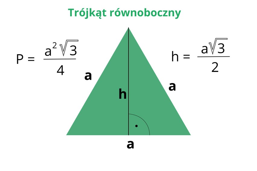 h - wysokość
P - pole