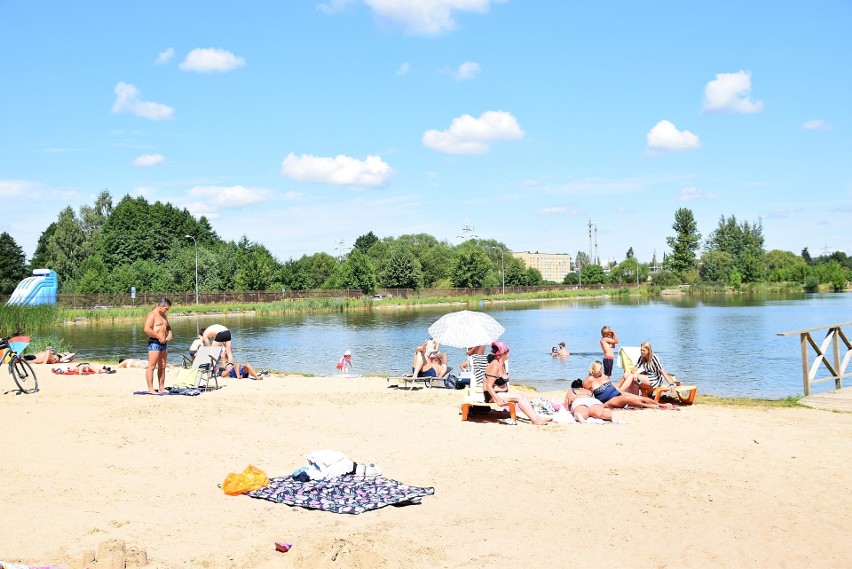 Plaża miejska Dojlidy. 2 sierpnia 2020 białostoczanie...