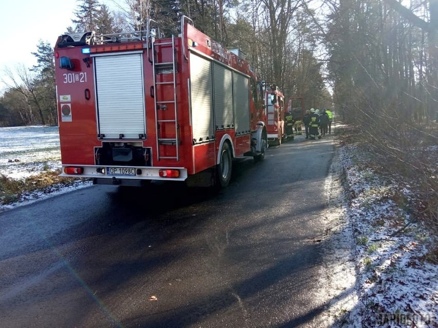 Dachowanie citroena pod Dańcem. 32-latek stracił panowanie nad autem 