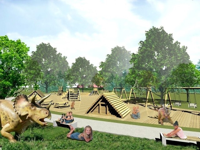 Gmina Nowe Warpno zamierza wybudować taki oto Park Jurajski.