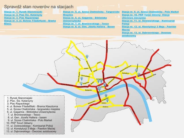 Toruński Rower Miejski rozbudowuje swoją sieć i zyskuje reklamodawców - w miejskich spółkach [MAPKA]
