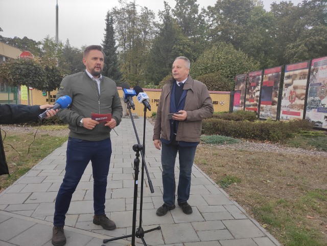 W konferencji udział wzięli udział działacze Nowej Lewicy, w tym poseł Paweł Krutul (na zdj. z lewej) oraz Andrzej Aleksiejczuk