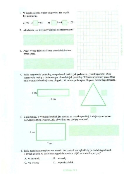 Test OBUT: Matematyka - zestaw 2 [ARKUSZE, ODPOWIEDZI]