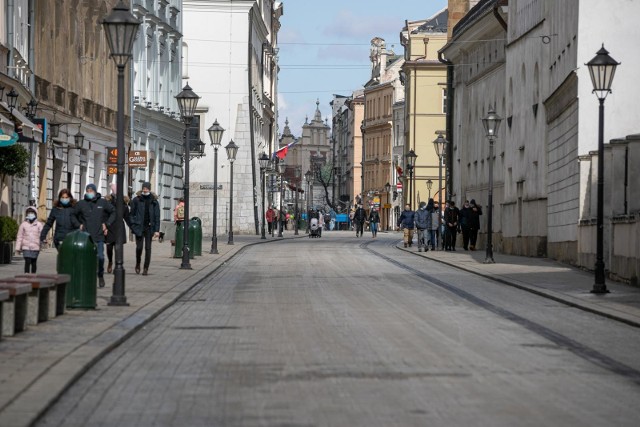 20.03.2021 krakowlockdown pandemia koronawirus covid 19 centrum  fot. anna kaczmarz / dziennik polski / polska press