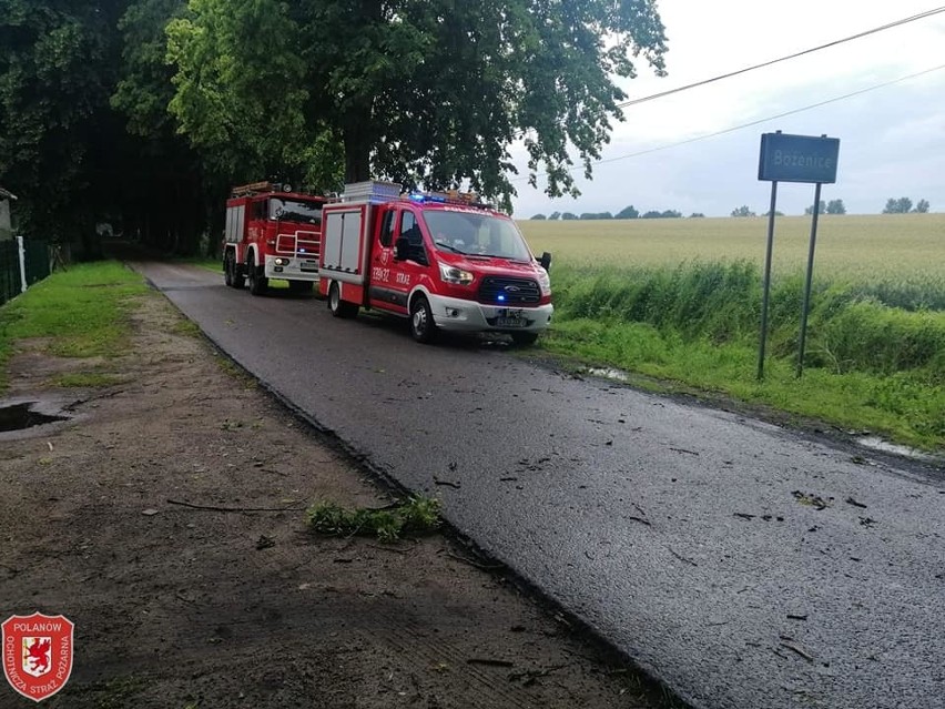 Strażcy z OSP Polanów mieli w niedzielę wiele pracy.