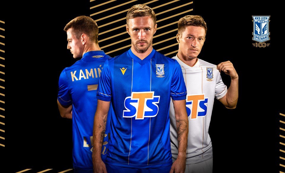 Lech Poznań pokazał nowe koszulki na sezon 2021/22. Jest sporo złotych  elementów, które nawiązują do 100-lecia klubu | Gol24