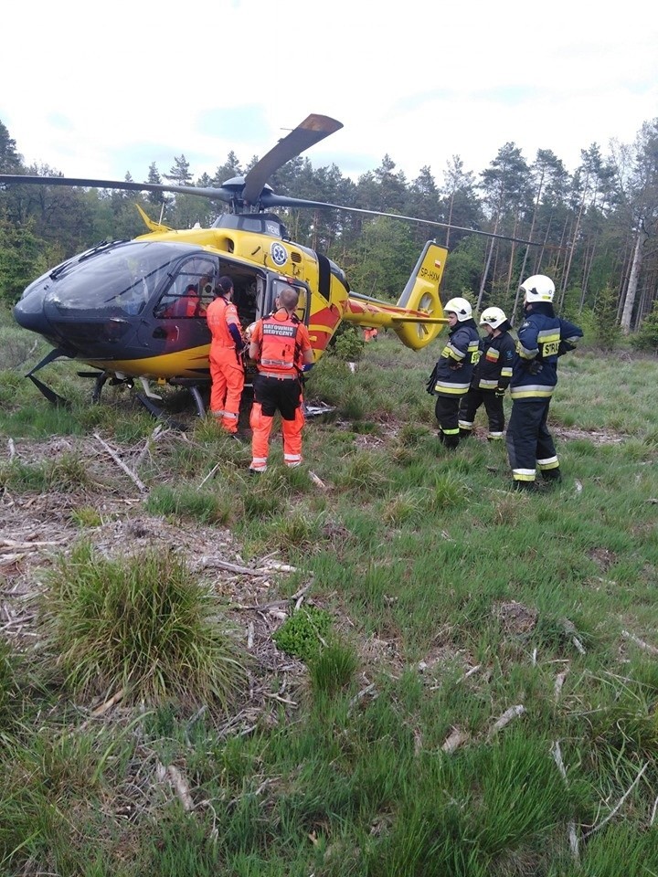 Śmiertelny wypadek między Piaśnicą i Wejherowem 25.05.2019. Samochód uderzył w drzewo na dw 218. Nie żyje 20-latek