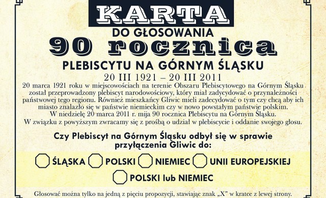 Tak będzie wyglądać karta do głosowania w Gliwicach