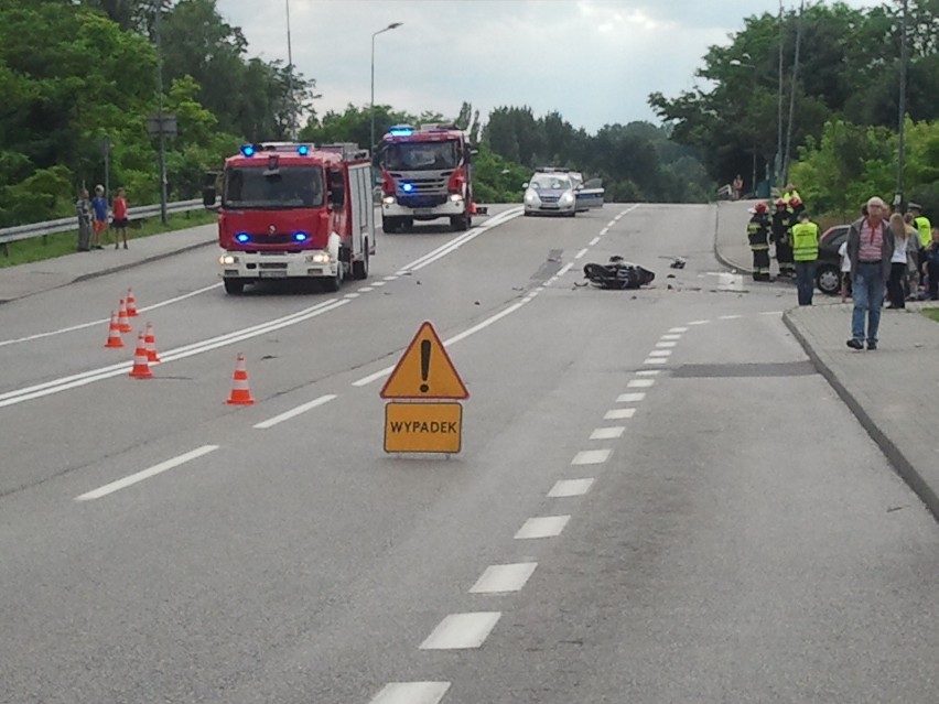 Wypadek motocyklisty Ruda Ślaska