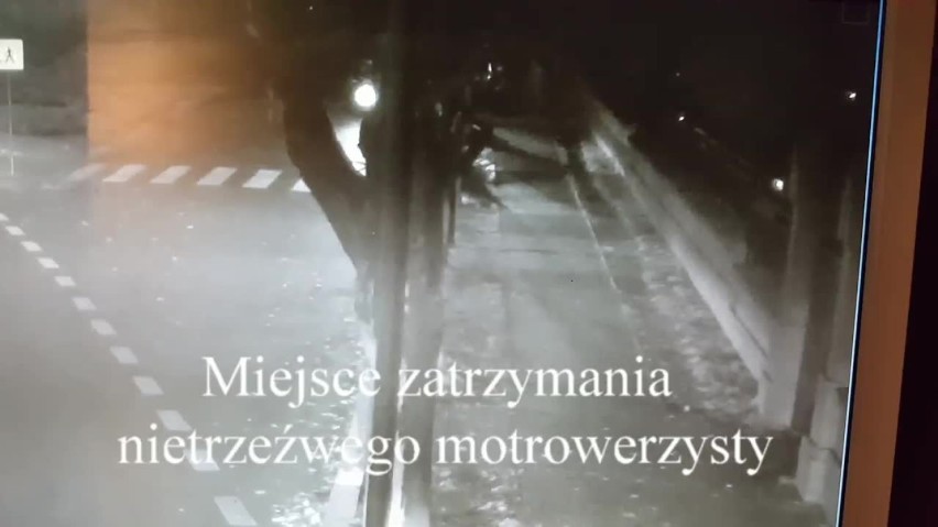 Gliwice: Kierowca zauważył pijanego motorowerzystę. Postanowił zareagować WIDEO