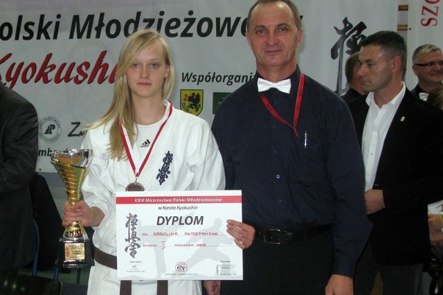 Karolina Szczepańska i shihan Roman Woźniak.