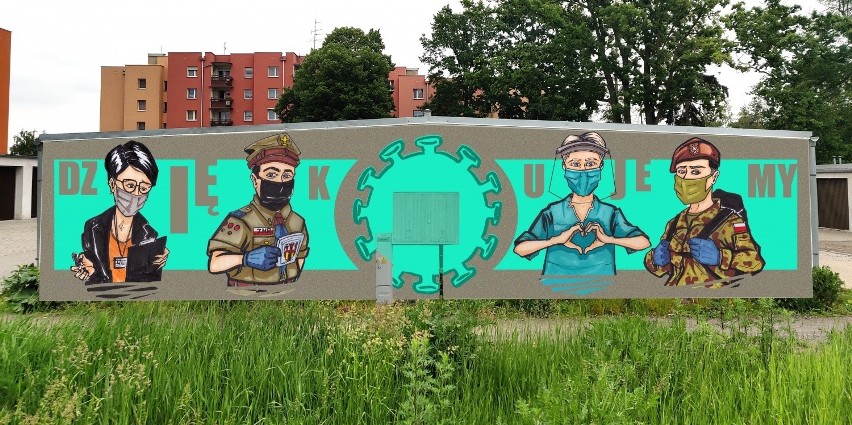 W Kluczborku trwa zbiórka internetowa na mural dziękujący za walkę z koronawirusem [WIZUALIZACJA]