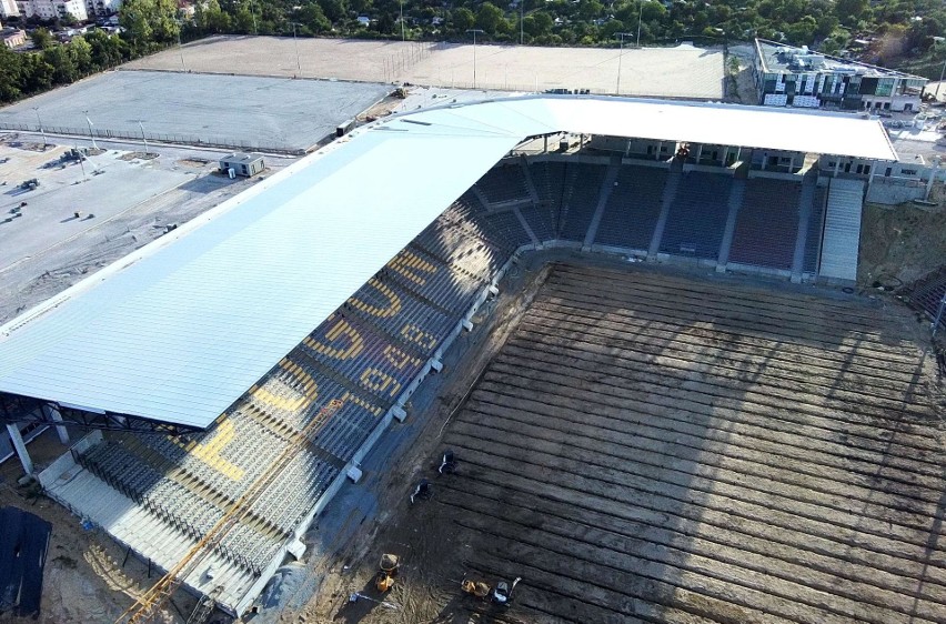 Stadion Pogoni Szczecin - stan na pierwszy weekend sierpnia.