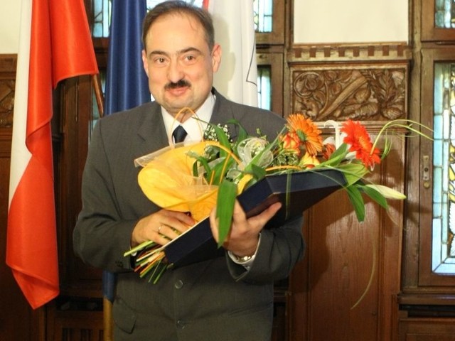 Tomasz Korczyński, słupski Nauczyciel Roku 2013. 