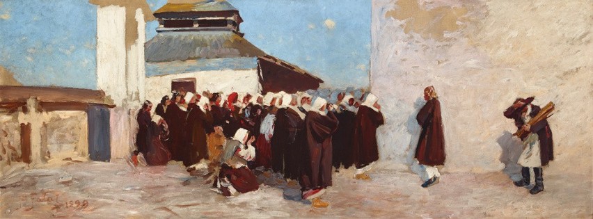 Julian Fałat, Przed cerkwią, 1899, ze zbiorów Muzeum...