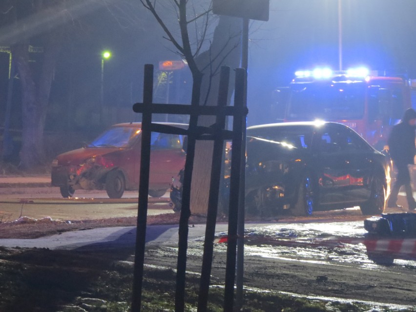 Zdjęcia wykonane tuż po wypadku w Oświęcimiu, 10 lutego 2017...