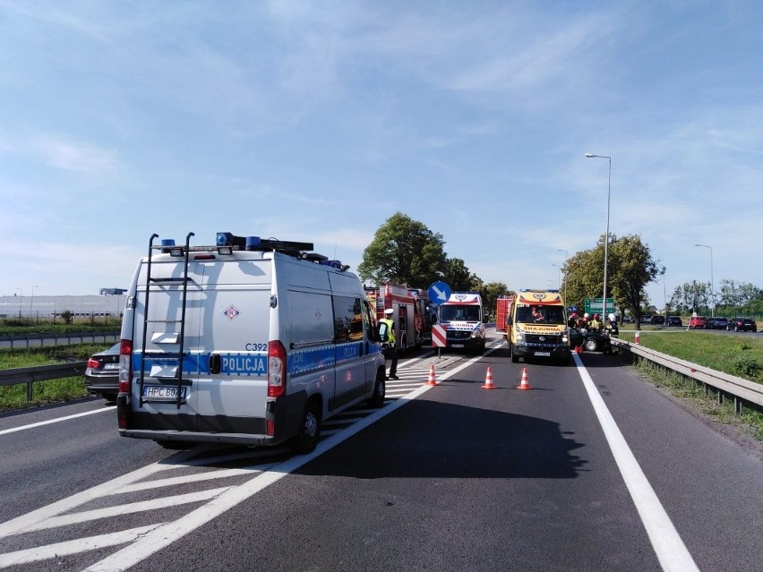 Wypadek pod Toruniem. Zderzenie autobusu PKS i samochodów osobowych [zdjęcia]