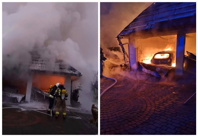 Groźny pożar wybuchł w niedzielę nad ranem. Po godzinie 6. strażacy zostali zadysponowani do miejscowości Długobórz.