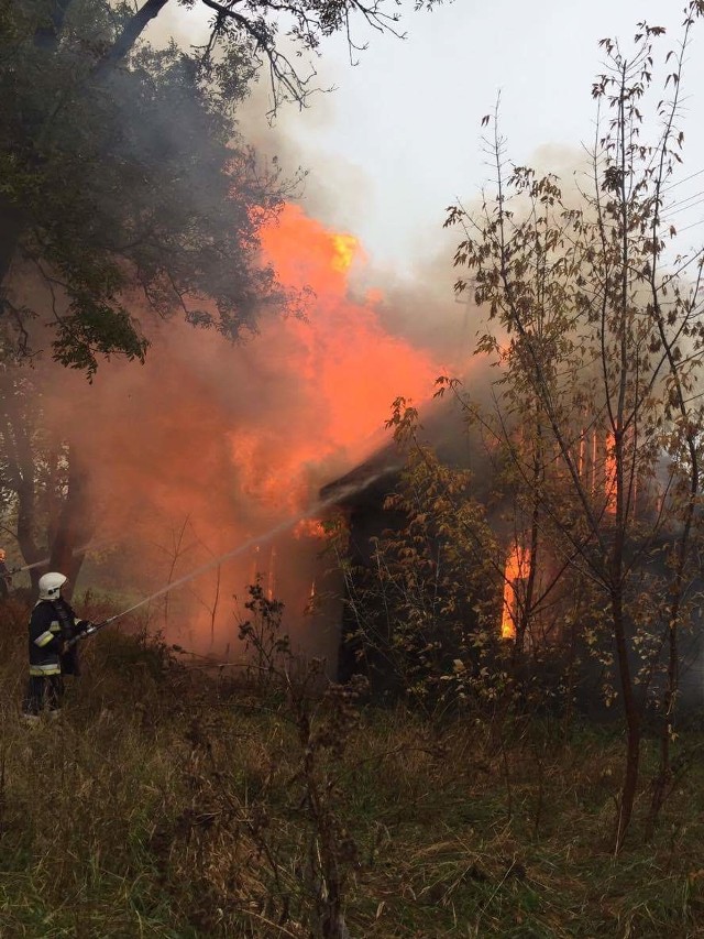 Pożar drewnianego domu w Skaryszewie.