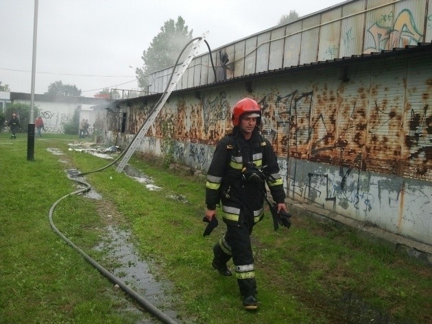 Pożar wybuchł w sklepie SAM-SCAN