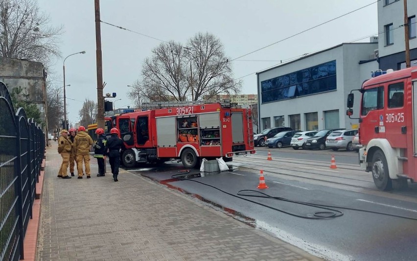Wypadek w Łodzi na ul. Przybyszewskiego
