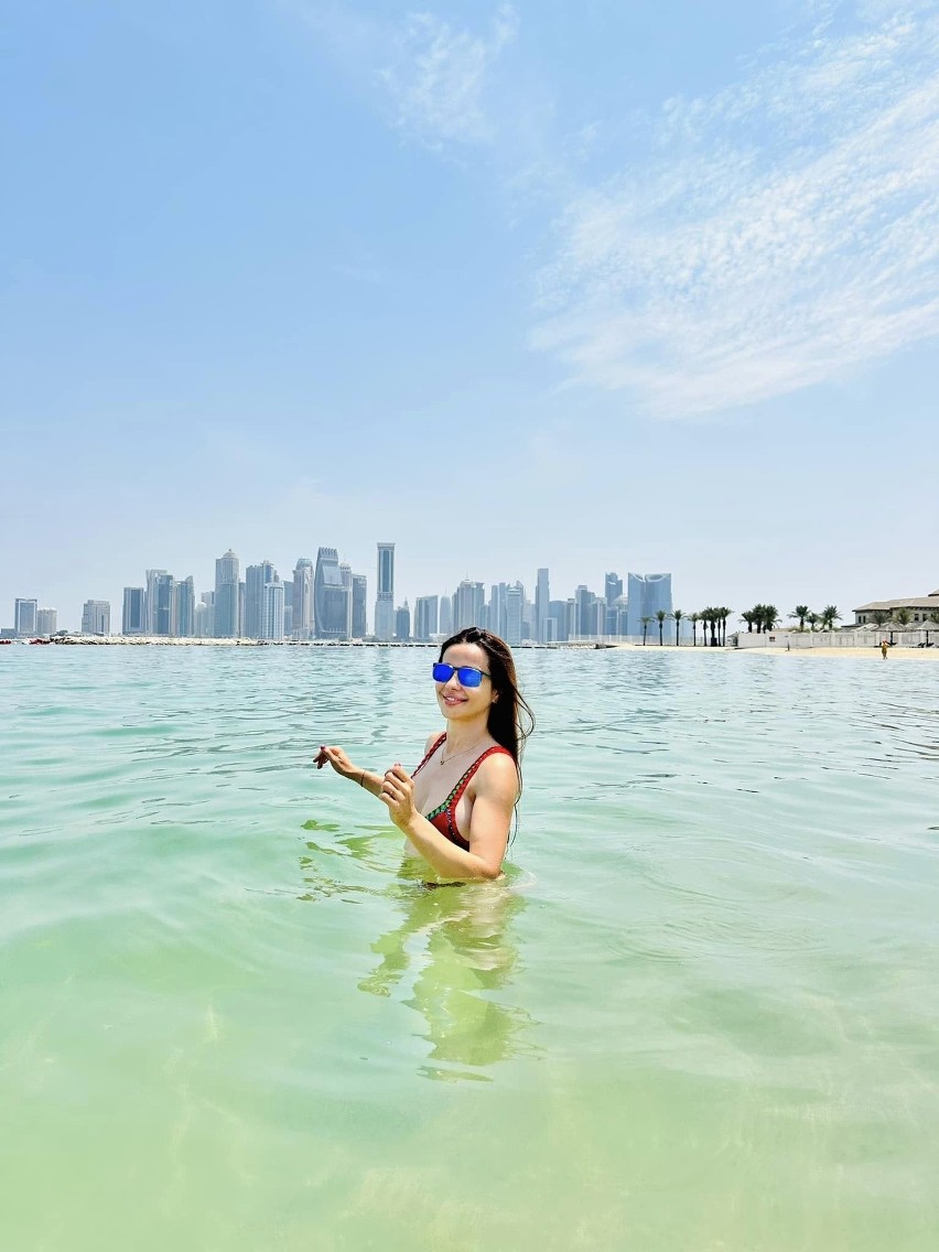 Diana Walkiewicz przebywa na wakacjach w Katarze.