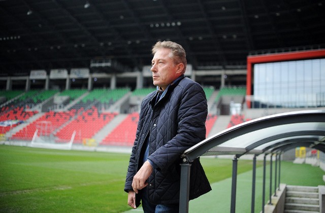 Ryszard Tarasiewicz na tyskim stadionie.