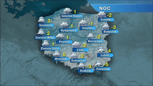 Prognoza pogody na noc 7/8 grudnia 2016