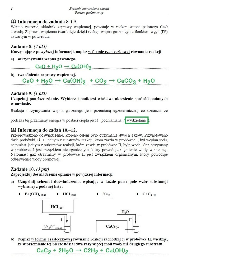 MATURA 2013 z CKE. Chemia - poziom podstawowy i rozszerzony [ARKUSZE, ODPOWIEDZI]