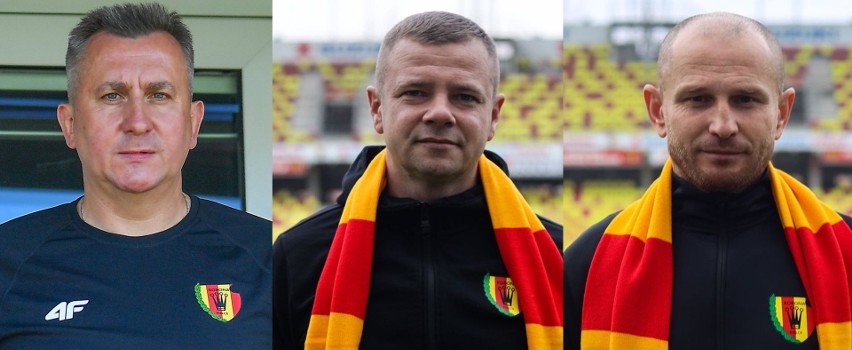 Trener Kamil Kuzera i jego dwaj asystenci: Grzegorz...