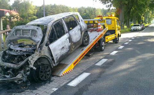 Renault scenic zapalił się w trakcie jazdy.